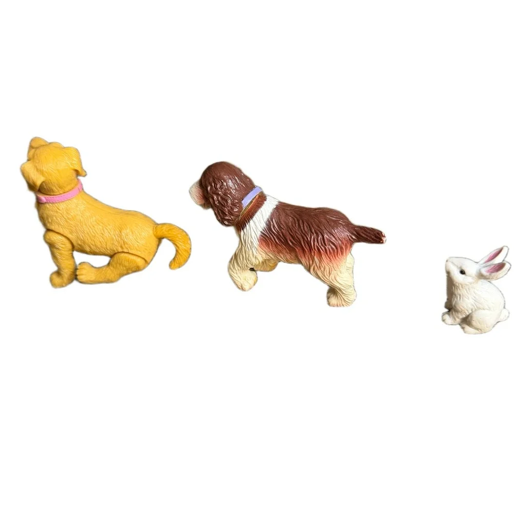 Barbie Toy Pet Care Set Dogs Bunny Rabbit Accessories Bed Bowls Bottles 15pc Lot